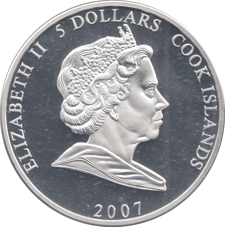 2007 SILVER PROOF 5 DOLLARS 60 YEAR ANNIVERSARY ELIZABETH AND PHILIP - Silver Proof - Cambridgeshire Coins