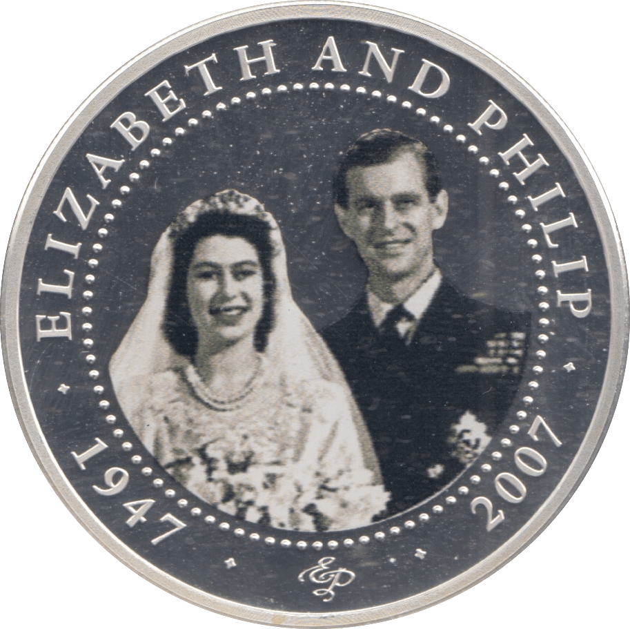 2007 SILVER PROOF 5 DOLLARS 60 YEAR ANNIVERSARY ELIZABETH AND PHILIP - Silver Proof - Cambridgeshire Coins