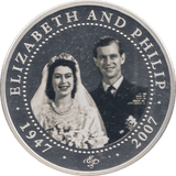 2007 SILVER PROOF 5 DOLLARS 60 YEAR ANNIVERSARY ELIZABETH AND PHILIP - Silver Proof - Cambridgeshire Coins
