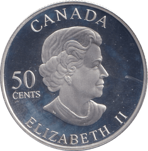 2007 SILVER PROOF 50 CENTS CANADA - SILVER WORLD COINS - Cambridgeshire Coins