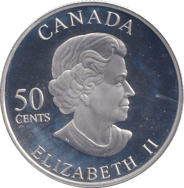 2007 SILVER PROOF 50 CENTS CANADA - SILVER WORLD COINS - Cambridgeshire Coins