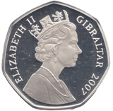 2007 SILVER PROOF 50P THE FALKLANDS WAR GIBRALTAR - 50P REGIONAL ISSUES - Cambridgeshire Coins