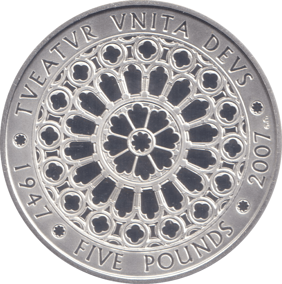 2007 SILVER PROOF £5 - SILVER WORLD COINS - Cambridgeshire Coins