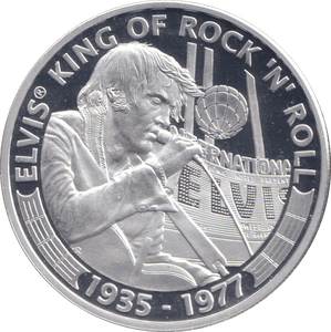 2007 SILVER PROOF FIVE DOLLARS ELVIS PRESLEY COOK ISLANDS - SILVER WORLD COINS - Cambridgeshire Coins
