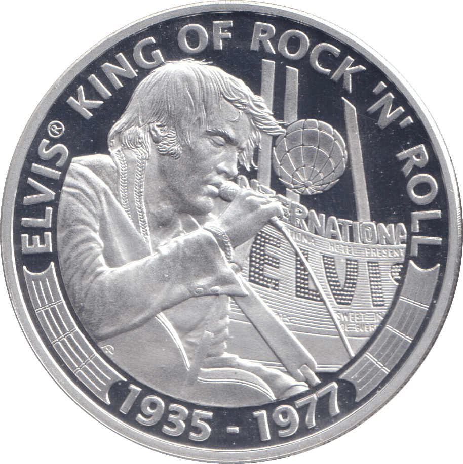 2007 SILVER PROOF FIVE DOLLARS ELVIS PRESLEY COOK ISLANDS - SILVER WORLD COINS - Cambridgeshire Coins