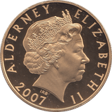 2007 SILVER PROOF FIVE POUNDS ALDERNEY - SILVER WORLD COINS - Cambridgeshire Coins