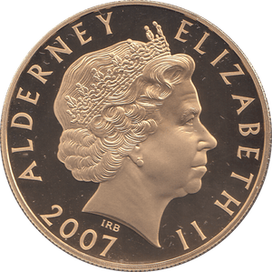 2007 SILVER PROOF FIVE POUNDS ALDERNEY - SILVER WORLD COINS - Cambridgeshire Coins