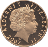2007 SILVER PROOF FIVE POUNDS ALDERNEY - SILVER WORLD COINS - Cambridgeshire Coins
