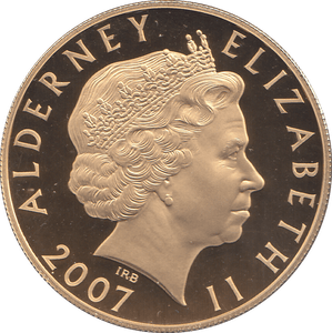 2007 SILVER PROOF FIVE POUNDS ALDERNEY - SILVER WORLD COINS - Cambridgeshire Coins