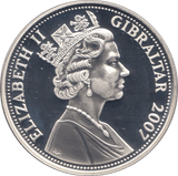 2007 SILVER PROOF FIVE POUNDS GIBRALTAR - SILVER WORLD COINS - Cambridgeshire Coins