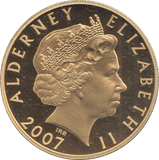 2007 SILVER PROOF GOLD PLATED FIVE POUNDS ANNE - £5 Silver Proof - Cambridgeshire Coins