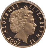 2007 SILVER PROOF KING CHARLES II FIVE POUNDS ALDERNEY - SILVER WORLD COINS - Cambridgeshire Coins