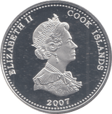 2007 SILVER PROOF ONE DOLLAR COOK ISLANDS - SILVER WORLD COINS - Cambridgeshire Coins
