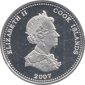 2007 SILVER PROOF ONE DOLLAR COOK ISLANDS - SILVER WORLD COINS - Cambridgeshire Coins