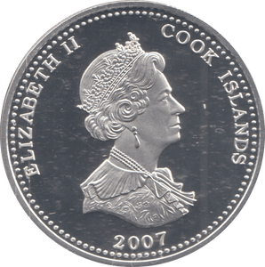 2007 SILVER PROOF ONE DOLLAR COOK ISLANDS - SILVER WORLD COINS - Cambridgeshire Coins