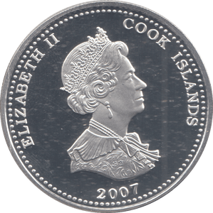 2007 SILVER PROOF ONE DOLLAR COOK ISLANDS - SILVER WORLD COINS - Cambridgeshire Coins