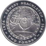 2007 SILVER TWO POUNDS SANDWICH ISLANDS ERNEST SHACKLETON - SILVER WORLD COINS - Cambridgeshire Coins