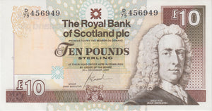 2007 TEN POUND ROYAL BANK OF SCOTLAND BANKNOTE REF SCOT - 79 - World Banknotes - Cambridgeshire Coins