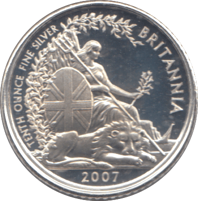 2007 TENTH BRITANNIA 1/10 OZ FINE SILVER - SILVER BRITANNIA - Cambridgeshire Coins