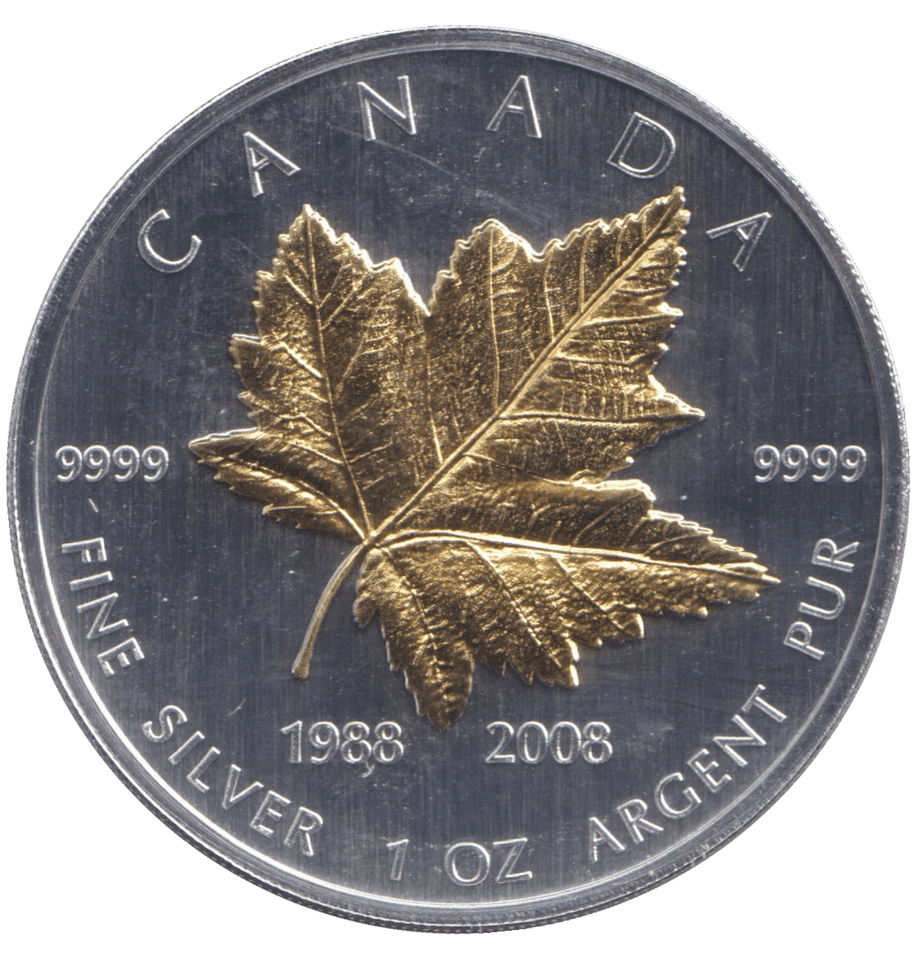2008 1 OZ SILVER FIVE DOLLAR CANADA MAPLE LEAF - WORLD COINS - Cambridgeshire Coins