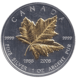 2008 1 OZ SILVER FIVE DOLLAR CANADA MAPLE LEAF - WORLD COINS - Cambridgeshire Coins