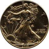 2008 AMERICAN EAGLE GOLD GILT SILVER DOLLAR USA - SILVER WORLD COINS - Cambridgeshire Coins