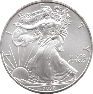 2008 AMERICAN EAGLE SILVER DOLLAR 1 OZ FINE SILVER - WORLD COINS - Cambridgeshire Coins