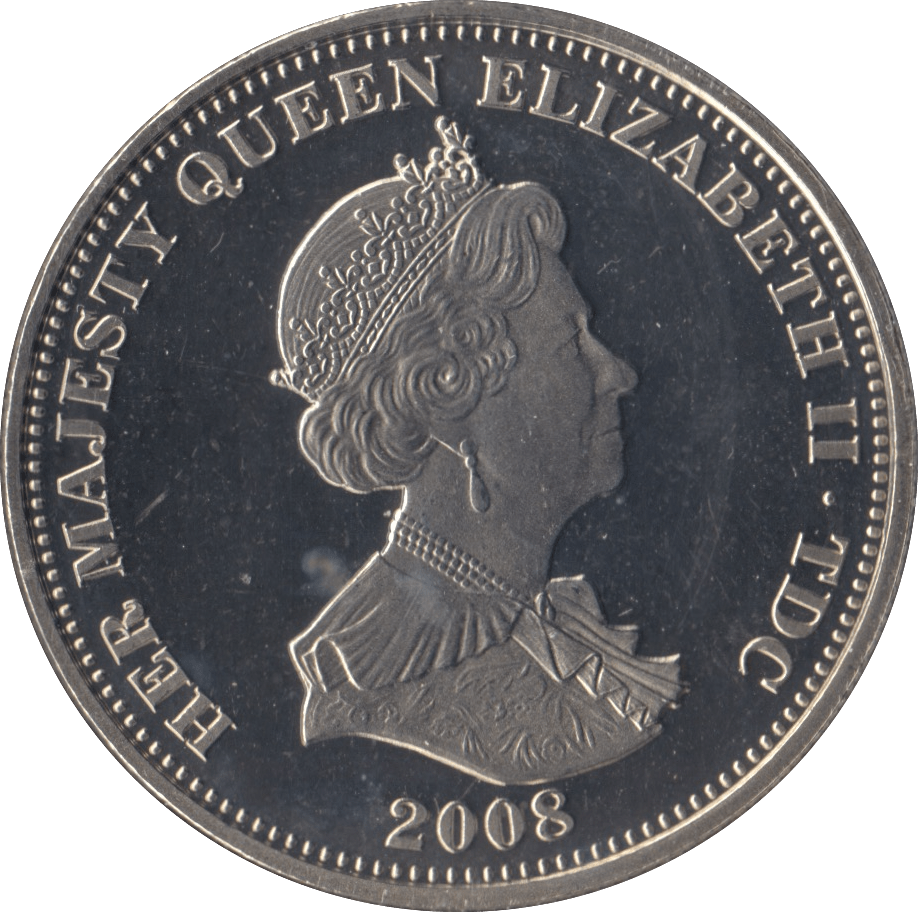 2008 BRILLIANT UNCIRCULATED BIRTH OF LORD NELSON 5 POUNDS TRISTAN DA CUNHA - WORLD COINS - Cambridgeshire Coins