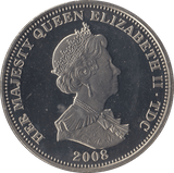 2008 BRILLIANT UNCIRCULATED BIRTH OF LORD NELSON 5 POUNDS TRISTAN DA CUNHA - WORLD COINS - Cambridgeshire Coins