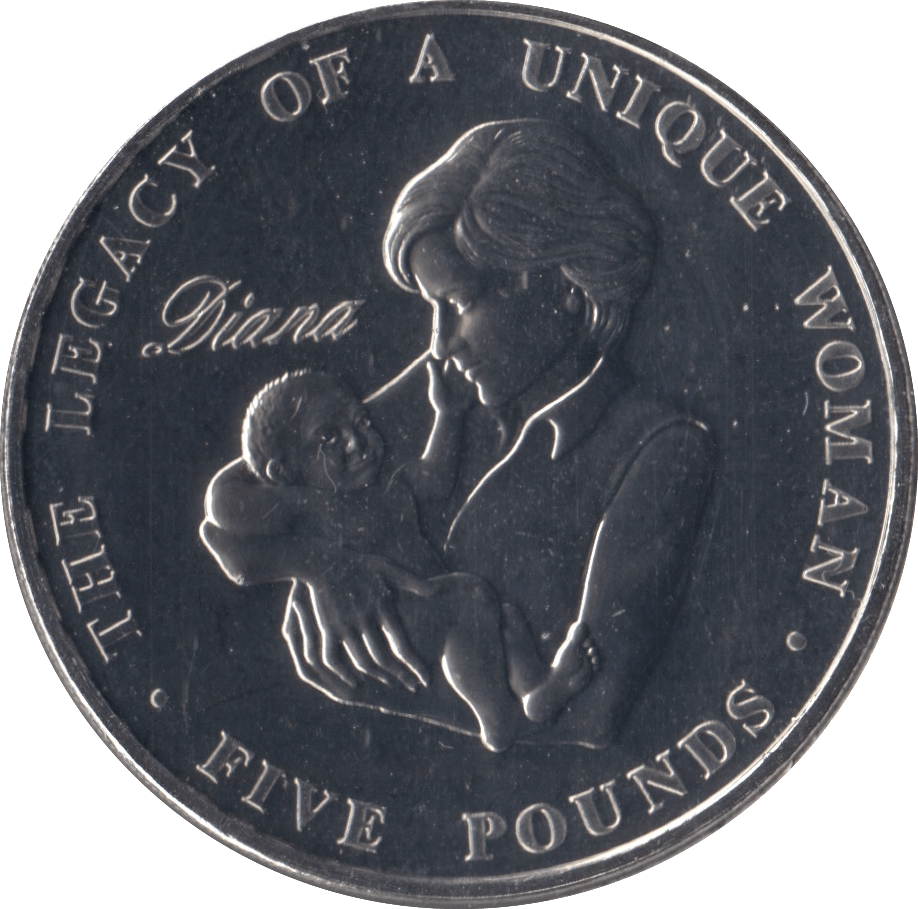 2008 BRILLIANT UNCIRCULATED PRINCESS DIANA COMMEMORATIVE £5 ALDERNEY - WORLD COINS - Cambridgeshire Coins