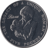 2008 BRILLIANT UNCIRCULATED PRINCESS DIANA COMMEMORATIVE £5 ALDERNEY - WORLD COINS - Cambridgeshire Coins
