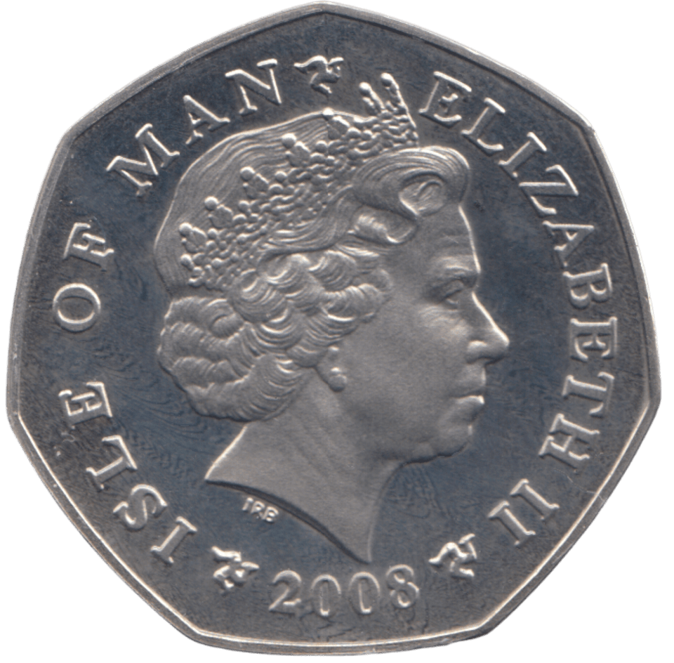 2008 CHRISTMAS 50P FOUR CALLING BIRD ISLE OF MAN ( BUNC ) - 50P REGIONAL ISSUES - Cambridgeshire Coins