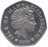 2008 CHRISTMAS 50P FOUR CALLING BIRD ISLE OF MAN ( BUNC ) - 50P REGIONAL ISSUES - Cambridgeshire Coins
