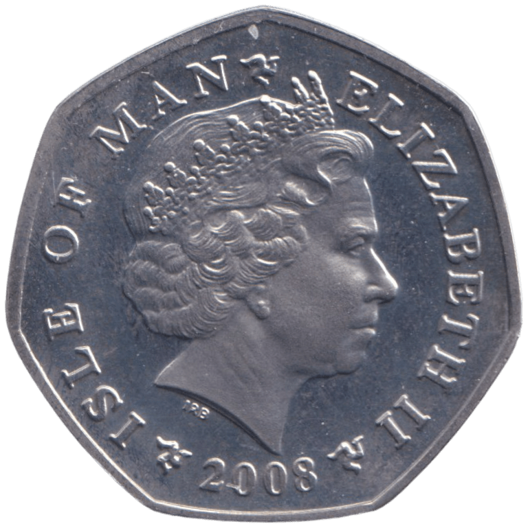 2008 CHRISTMAS 50P SNOWMAN & JAMES COLOURISED ISLE OF MAN ( BUNC ) - 50P REGIONAL ISSUES - Cambridgeshire Coins