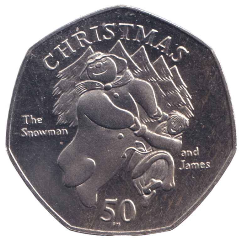 2008 CHRISTMAS 50P SNOWMAN & JAMES ISLE OF MAN ( PROOF ) - 50P REGIONAL ISSUES - Cambridgeshire Coins