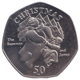 2008 CHRISTMAS 50P SNOWMAN & JAMES ISLE OF MAN ( PROOF ) - 50P REGIONAL ISSUES - Cambridgeshire Coins