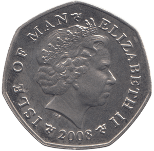 2008 COLOURED CHRISTMAS 50P FOUR CALLING BIRD ISLE OF MAN ( BUNC ) - 50P REGIONAL ISSUES - Cambridgeshire Coins