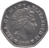2008 COLOURED CHRISTMAS 50P FOUR CALLING BIRD ISLE OF MAN ( BUNC ) - 50P REGIONAL ISSUES - Cambridgeshire Coins