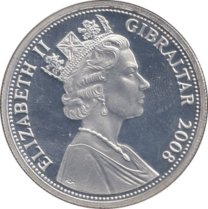 2008 CROWN SILVER PROOF - WORLD COINS - Cambridgeshire Coins