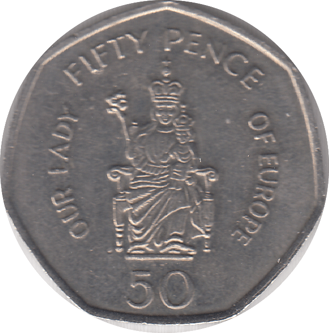 2008 EUROPE LADY 50P - WORLD COINS - Cambridgeshire Coins