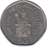 2008 EUROPE LADY 50P - WORLD COINS - Cambridgeshire Coins