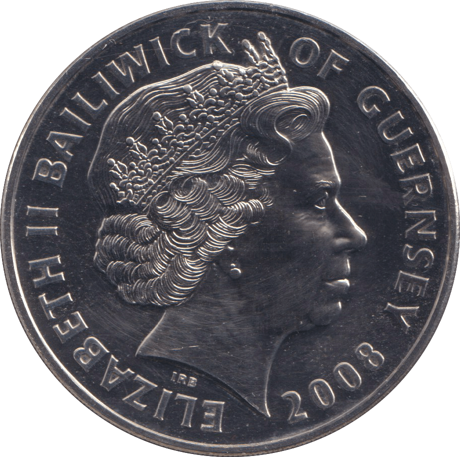 2008 FIVE POUND BAILIWICK OF GUERNSEY BU - WORLD COINS - Cambridgeshire Coins