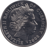 2008 FIVE POUND BAILIWICK OF GUERNSEY BU - WORLD COINS - Cambridgeshire Coins