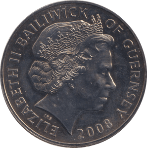 2008 FIVE POUND BAILIWICK OF GUERNSEY BU - WORLD COINS - Cambridgeshire Coins