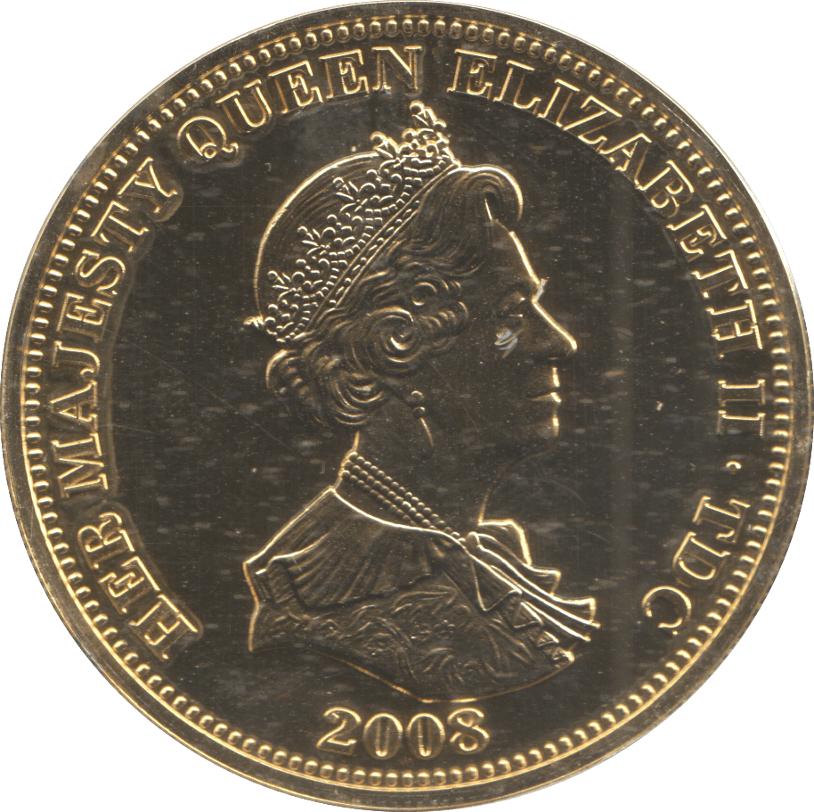 2008 FIVE POUNDS ACCESSION OF ELIZABETH I TRISTAN DA CUNHA - £5 BU - Cambridgeshire Coins