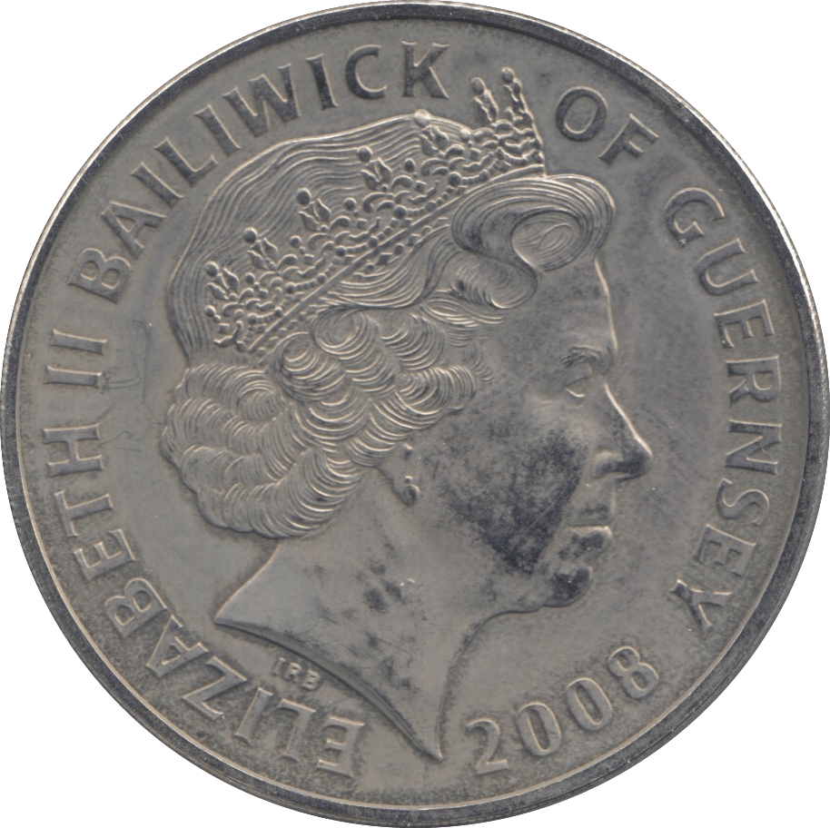 2008 FIVE POUNDS GUERNSEY ( BU ) - SILVER WORLD COINS - Cambridgeshire Coins
