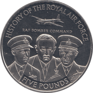 2008 FIVE POUNDS HISTORY OF THE ROYAL AIR FORCE RAF BOMBER COMMAND - WORLD COINS - Cambridgeshire Coins