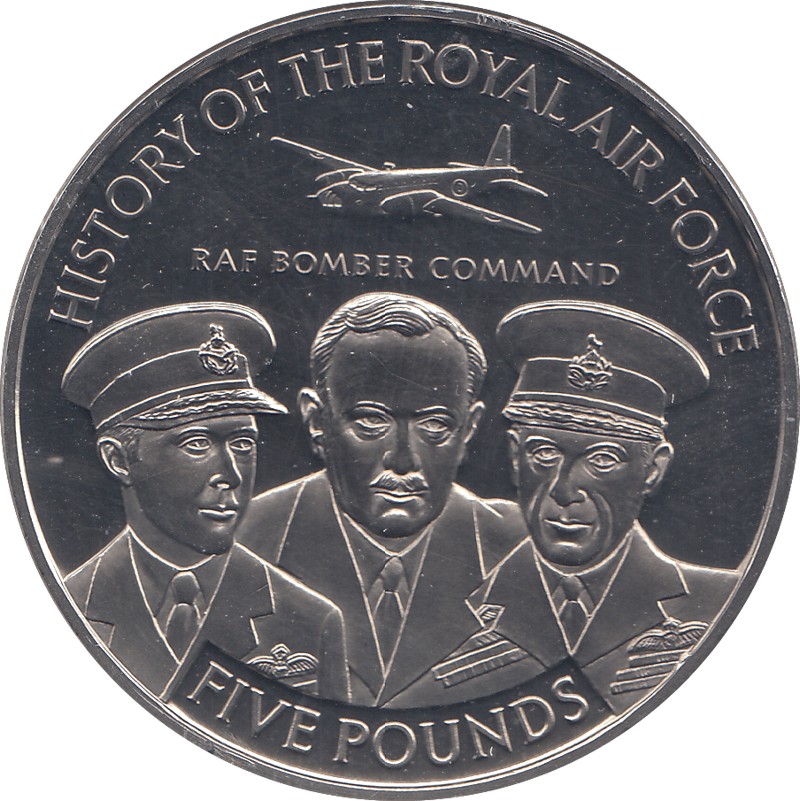 2008 FIVE POUNDS HISTORY OF THE ROYAL AIR FORCE RAF BOMBER COMMAND - WORLD COINS - Cambridgeshire Coins