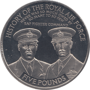 2008 FIVE POUNDS HISTORY OF THE ROYAL AIR FORCE RAF FIGHTER COMMAND - WORLD COINS - Cambridgeshire Coins