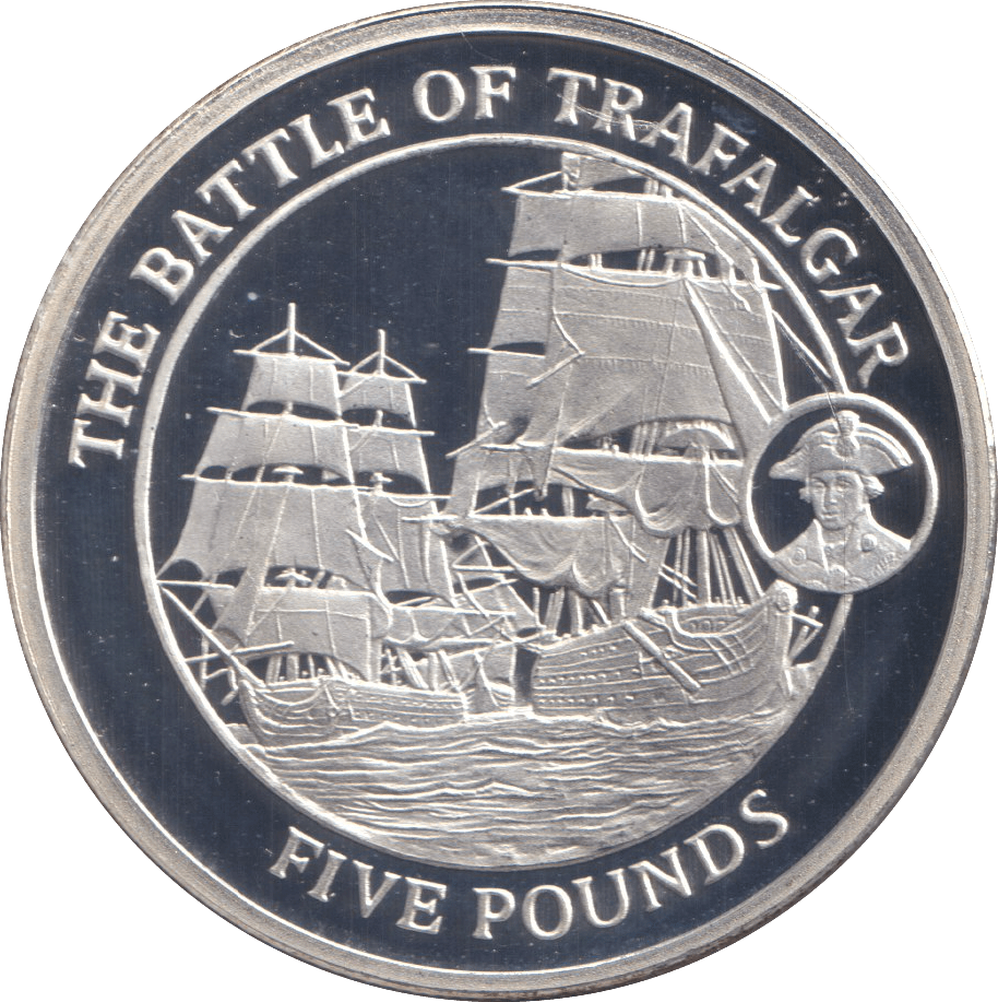 2008 FIVE POUNDS SILVER PROOF BATTLE OF TRAFALGAR - SILVER WORLD COINS - Cambridgeshire Coins